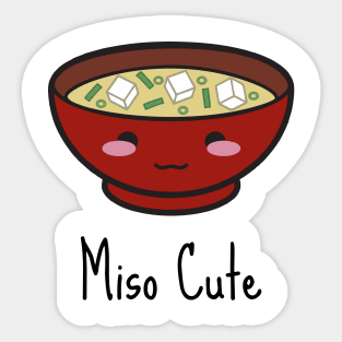 miso cute black Sticker